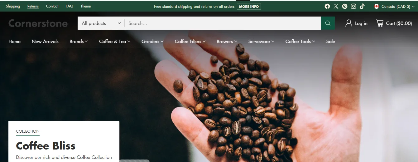 Cornerstone Theme: In-menu Promos